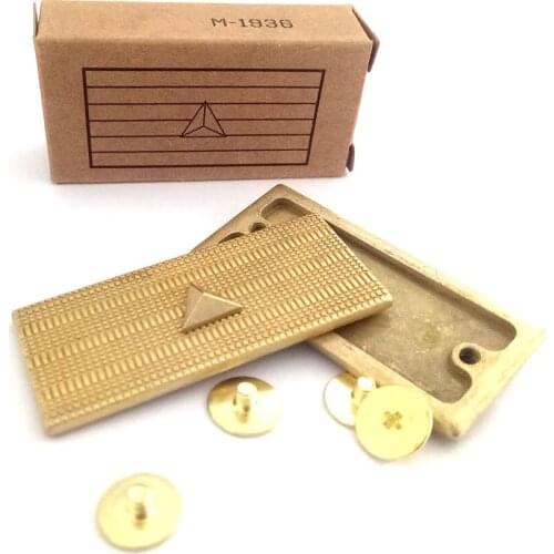 Souvenir WWII CHINESE ARMY RANK MAJOR GENERAL IRON PLATE COLLAR TABS WITH IRON STAR