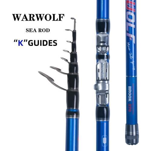 MIFINE WARWOLF Telescopic BOLO Fishing rod 2.1M/2.4M/2.7M/3M/3.6M Travel Spinning casting Fish Hand float Sea Fishing rod 40g