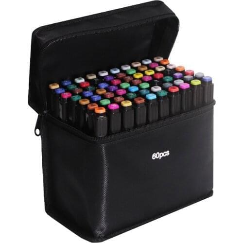 Touchfive 60/80Colors Alcohol Markers Pen Sketching Markers For Skating Oily Brush Pencils Drawing Set Manga Art supplies marker
