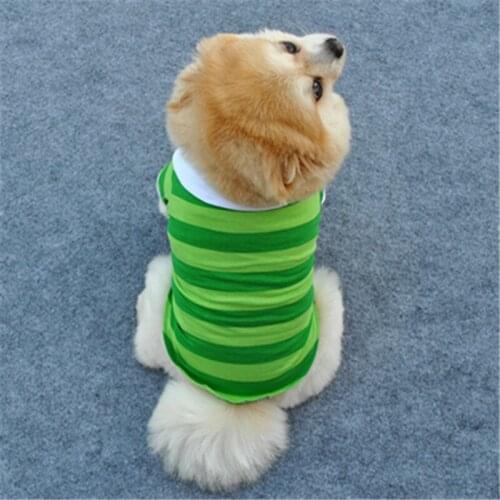 Spring/Summer Classic Pet Dog Vest T-Shirt Striped Dog Shirt XS-XXL Pet Clothes For Dogs Cats Puppy Dog Clothes Wholesale