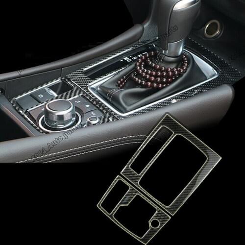 Real Carbon Fiber Inner Gear Shift Box Panel Cover Trim For Mazda 3 Axela 2017-2018