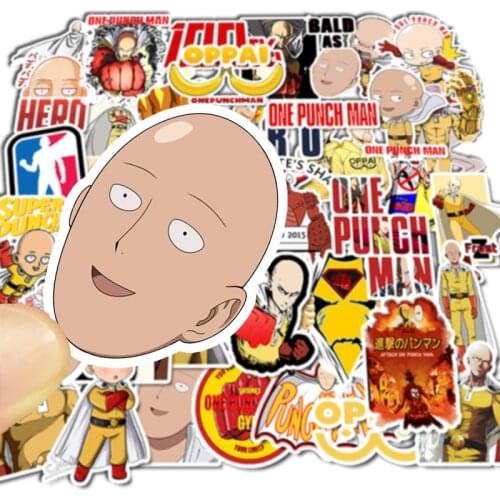 10/49PCS Waterproof Cartoon Anime One Punch Man Stickers Suitcase Suitcase Notebook Graffiti Toy Boy Skateboard