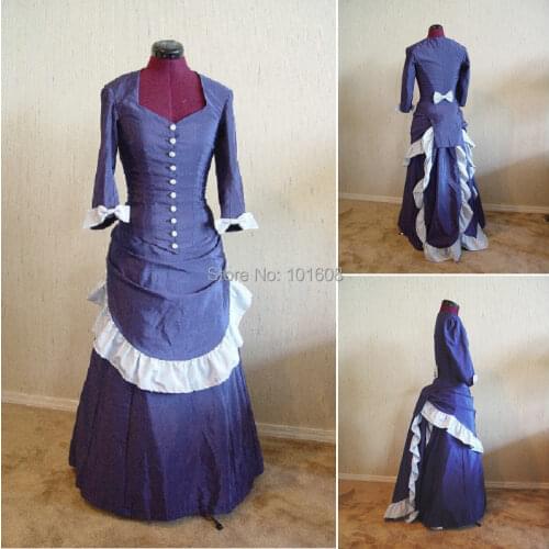 1860S Victorian Corset Gothic/Civil War Southern Belle Ball Gown Dress Halloween dresses CUSTOM MADE R-144