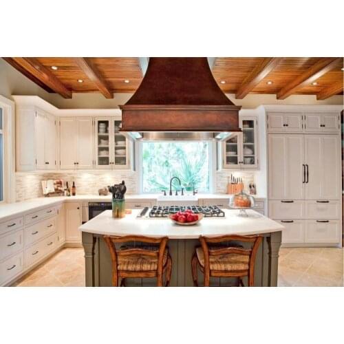 2020 traditional solid wood kitchen furnitures solid timber kitchen cabinets TK206