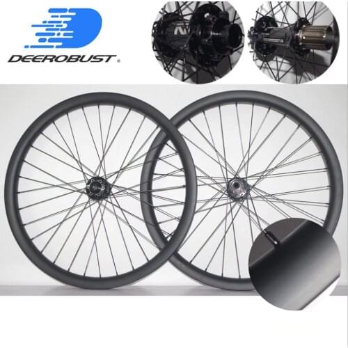 26er 26" 32mm x 40mm MTB DH/Down Hill Carbon Wheel set Clincher Tubeless Hookless Mountain Bike Wheels 32 32 Holes UD Matte