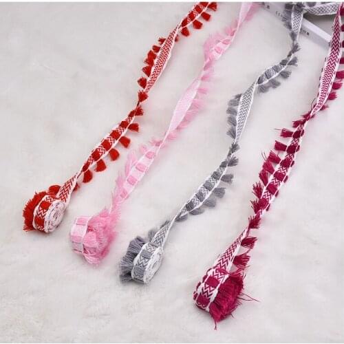 5 yards/lot Tassel Lace Ribbon Diy Shoes Hat Dress Neckline Cuff Decoration Trims Hairwear Sewing Accessories