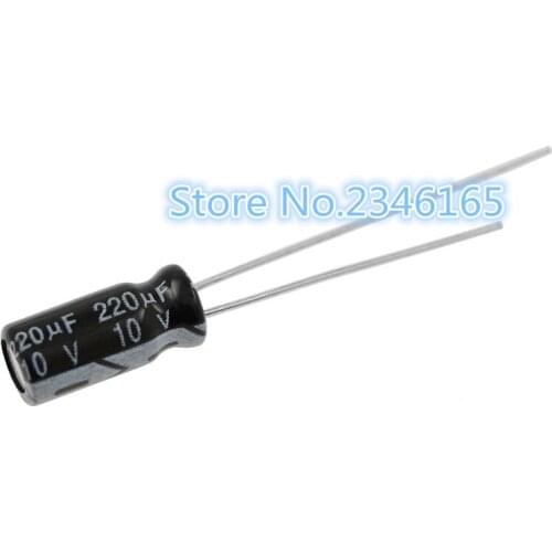 50PCS Higt quality 10V220UF 6*7mm 220UF 10V 6*7 Electrolytic capacitor