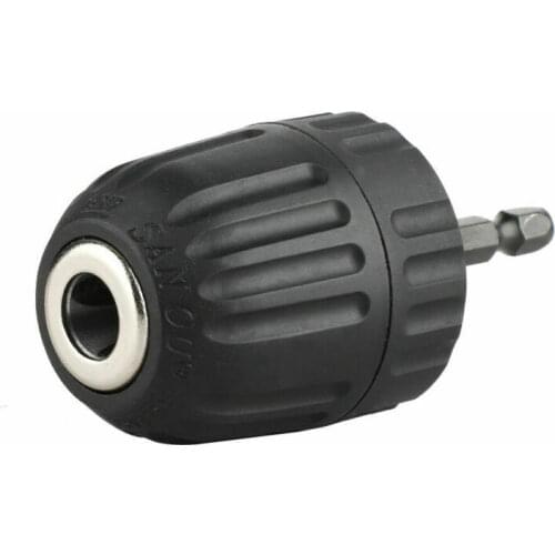 0.8-10mm Keyless Drill Bit Chuck Adapter With 1/4 Hex Shank Quick Change Tools