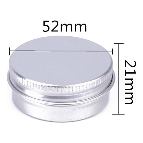 30g ML Aluminum Box Cream Tins Wholesale Cosmetic Containers Tea Box Hair Wax Jewelry Pot Handmade Soap Threaded Aluminum Can