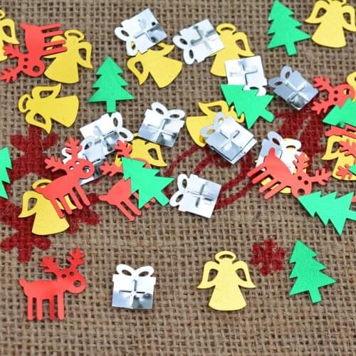 15g/Pack Glitter Christmas Snowflake PVC Sequins Mix Color Confetti For Home Christmas Party DIY Decoration Supplies
