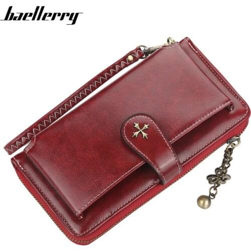 Baellerry Wallets Women Luxury Cluth Bag Carteria Card Holder Phone Bag High Quality 2021 New Brand Female Zipper Purse Dropship