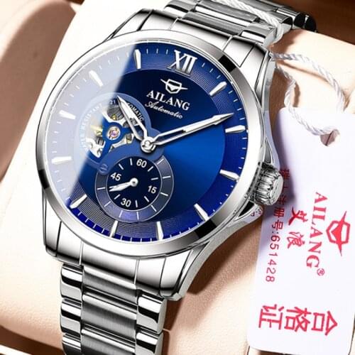 Mens Watch Automatic Mechanical Watch Waterproof Luminous Hollow Out Gear Steel Belt Trend Sports Water Ghost Mens Watch