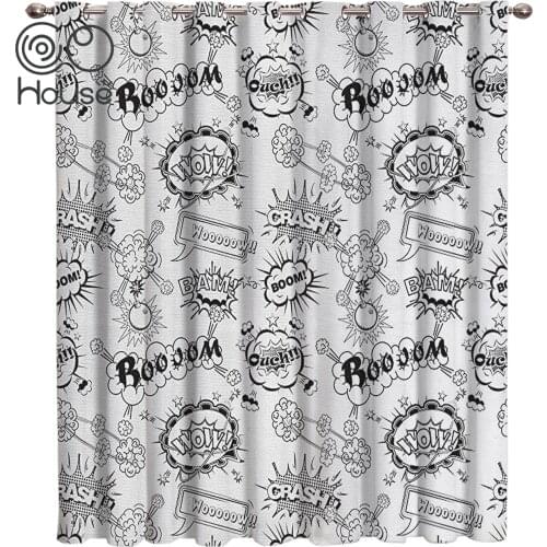 COCOHouse Cartoon Hero Room Curtains Large Window Curtain Lights Bedroom Curtains Bedroom Outdoor Fabric Kids Window Treatment