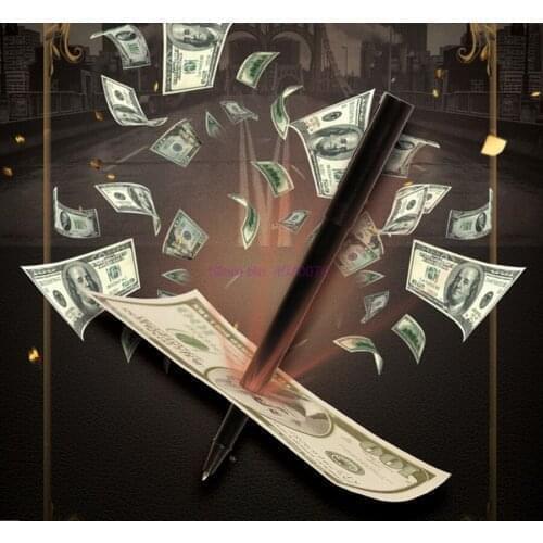 DHL 200pcs Thru Bill Penetration Dollar Bill Pen Tricks Magic Pen Through Dollar Magie for Magic Show Magic Children Toy