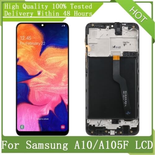 For SAMSUNG GALAXY 6.2”A10 A105 A105F SM-A105F M10 M105 M105F SM-M105F With Frame LCD Display Touch Screen Assembly Replacement