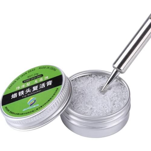 Electrical Soldering Iron Tip Refresher 20g Lead-Free Solder Cream Clean Paste for Oxide Solder Iron Tip Head Resurrection
