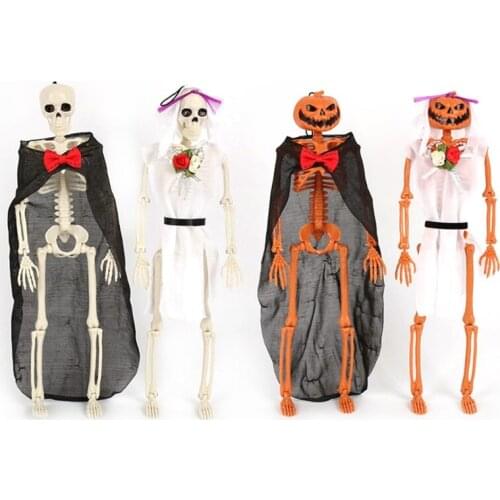 Halloween Horror Flexible Skull Skeleton Props Garden Evil Party Haunted House Props Ornament Scary Halloween Decoration Dropshi