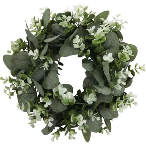 Artificial grass ring door decoration eucalyptus Eucalyptus leaf wreath Decorative green plant