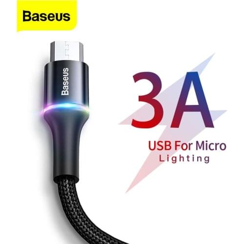 Baseus Micro USB Cable 3A Fast Charging Charger Microusb Cable For Samsung Xiaomi Redmi 4 Note 5 Pro Android Mobile Phone Cables