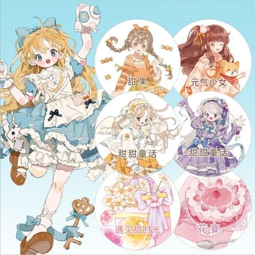 Lovely Fairy Girls Butterfly Sweetmeat PET Washi Tapes Bullet Journal Masking Tape Adhesive Tape DIY Scrapbooking Washi Stickers