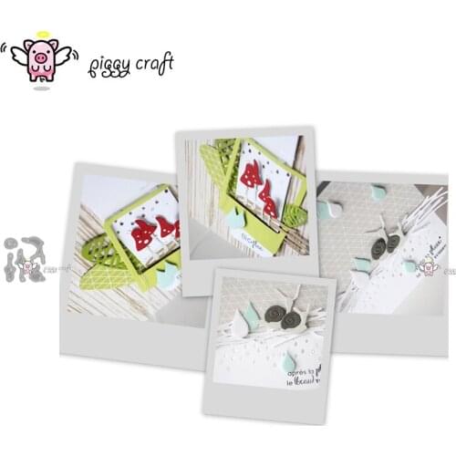 Piggy Craft metal cutting dies cut die mold Snail mushroom Scrapbook paper craft knife mould blade punch stencils dies