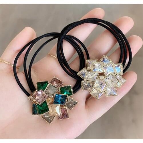 QCOOLJLY Fashion Elastic Hair Bands Women Girls Hair Ring Ponytail Holder Scrunchies Rubber Band Hair Accessories