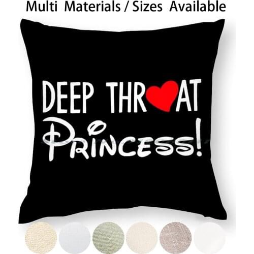 Deep Throat Princess Pillow Case Throw Pillow Cover Cotton Linen Flax Bdsm Ddlg Little Space Mdlg Abdl Cglg Age Play Submissive