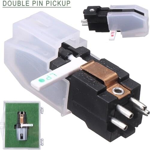 New Arrival Dual Needle Stereo Stylus Turntable Cartridge Durable Portable Double Pins Pickup Accessories