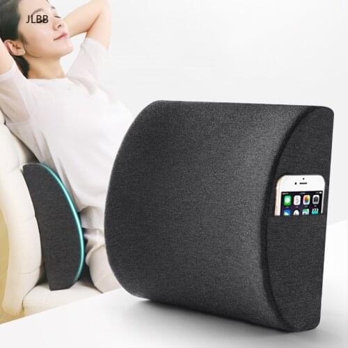 Memory Foam Back Cushion Lumbar Support Pillow Office Chair Cushion Pillow Orthopedic Massage Pad Car Seat Pillow Relieve Pain