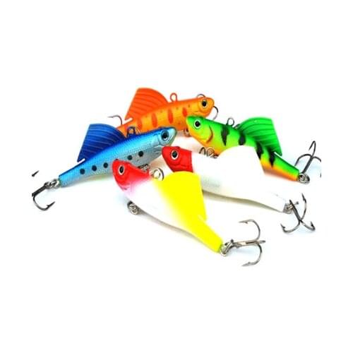 WLDSLURE 5pcs/lot VIB Fishing Soft Silicone Lead Lure Bait Wobbler Artificial Sinking Soft Winter fishing perch 16.5g
