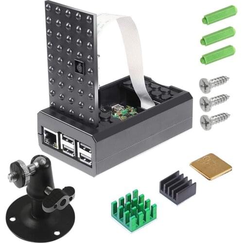 Raspberry Pi 3 B+ Case Supporting Camera Installation with Heatsinks Case Holder for Raspberry Pi 3 Model