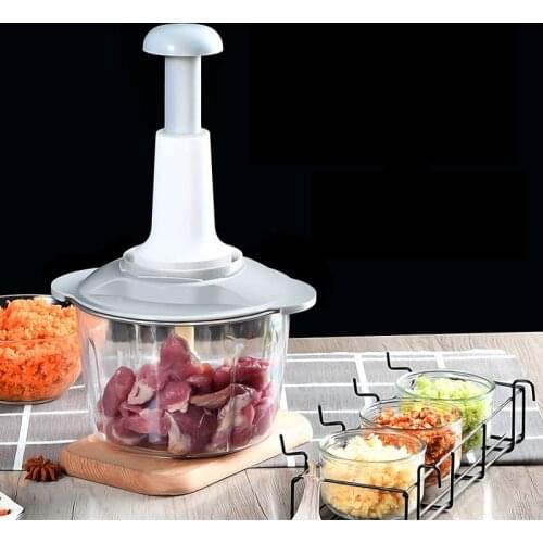 Manual Vegetable Grinder Press Type Household Garlic Meat Cutter Grinders Whisk Stirre Kitchen Multifunction Food Processor