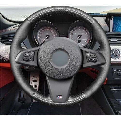 DIY Hand-stitched Customization Anti-Slip Wear-Resistant Steering Wheel Cover For BMW Z4 2009-2014 Car Interior Decoration