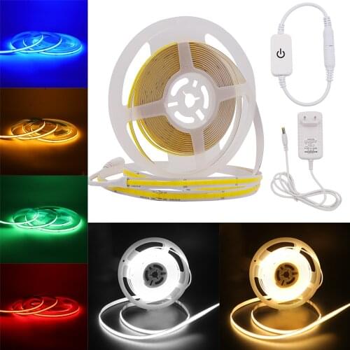 COB LED Strip DC12V DC 24V Dimmable 320 384 528 LEDs/m Warm white /Nature White/Cool White Flexible Ribbon COB Led Light Lamp