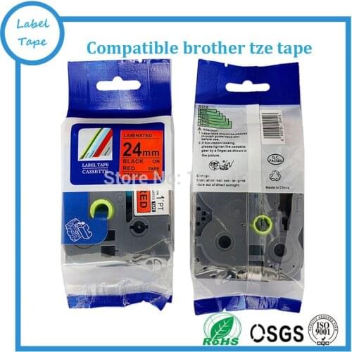 Tz tape 24mm black on red compatible brother tz label tape TZe 451 tze451 tz-451