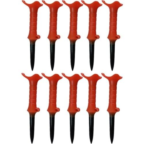 Top!-10Pcs Golf Tees Holder Ball Nail Sporting Training Aids Tee Outdoor Golf Training Supplies Plastic Stud Golf Nail