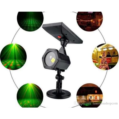 Outdoor Solar Powered Christmas Laser Projector Light Sky Star Stage Showers IP65 Landscape Garden Lawn Light Projector Lamp