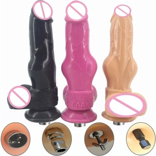 Advanced Sex Machine Attachment 3XLR Accessories Animal Wolf Dildo With Eggs Suction Cup Penis For Women Man Y63