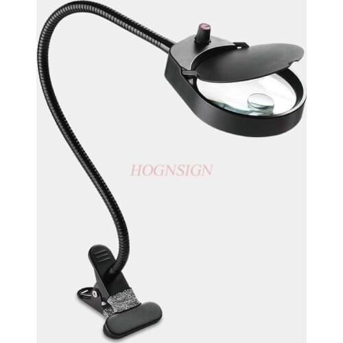 Magnifying equipment Desktop magnifying glass with lamp led10 times high power HD repair table lamp mobile phone