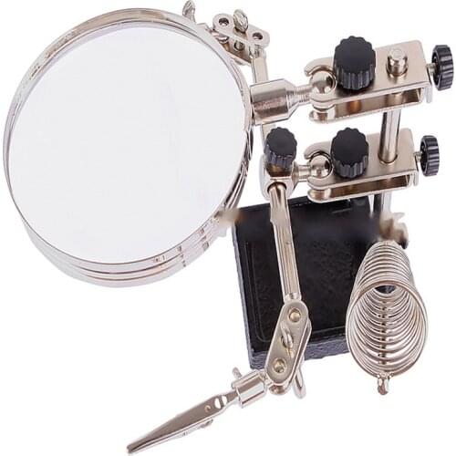 Welding Magnifying Glass Multifunctional Magnifier Hand Soldering Solder Iron Stand Holder Station Magnifier Welding Repair Tool
