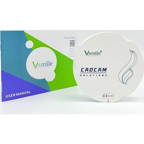 VsmileHappyzir ST Zirconia Prettau White ST 95mm for Zirkonzahn CADCAM System Dental Zirconia Blocks Zirconia dics