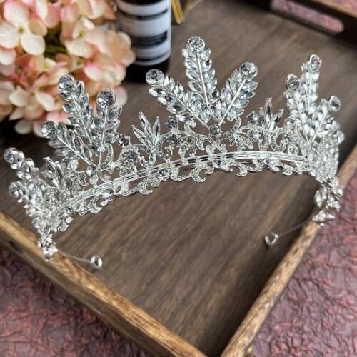 Rhinestone Bridal Crown Vintage Baroque Headband Bridesmaid Diadem Wedding Bridal Tiaras Accessories HQ0187