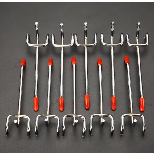 10/25pcs Mayitr Stainless Steel Single Pegboard Hooks Board Slat Wall Retail Display Shop Peg 25mm For Displaying Hanging Items