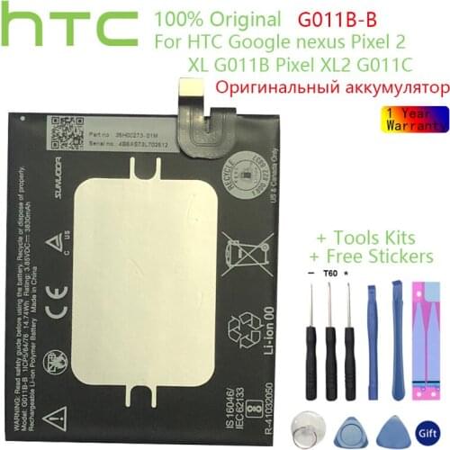 100% Original G011B B G011BB G011B-B HTC Battery For HTC Google nexus Pixel 2 XL 2XL G011B Pixel XL2 G011C Cellphone Bateria