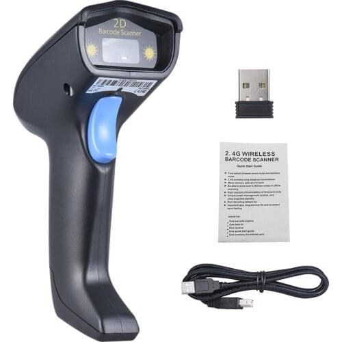 1D 2D QR PDF417 Data Matrix Barcode Scanner CCD Bar Code Reader 2.4G Screen scanning