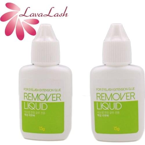 2 bottles Liquid Remover Wholesale Price for Eyelash Extensions 15ml Korea makeups tools Eyelash Shop Fake Eyelashes Transparent