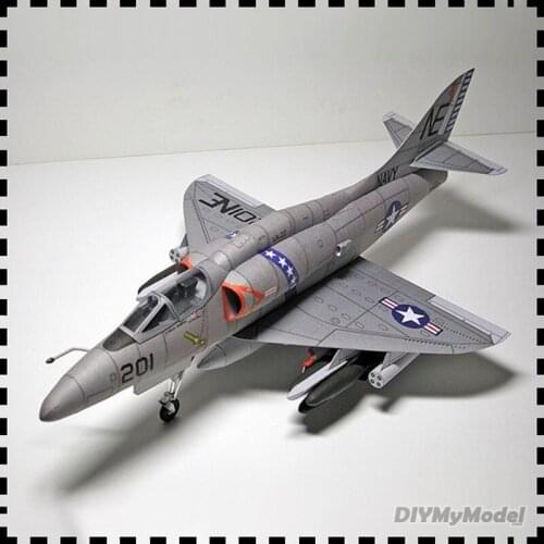 1:33 U.S. A-4 Skyhawk Aircraft DIY 3D Paper Card Model Building Sets Construction Toys Educational Toys Military Model
