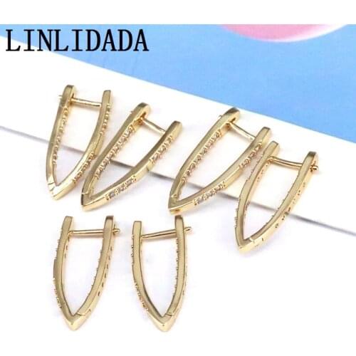5Pairs New Design Geometric Loop Gold Color Top Quality Fine Wedding Hoop Earrings for Women