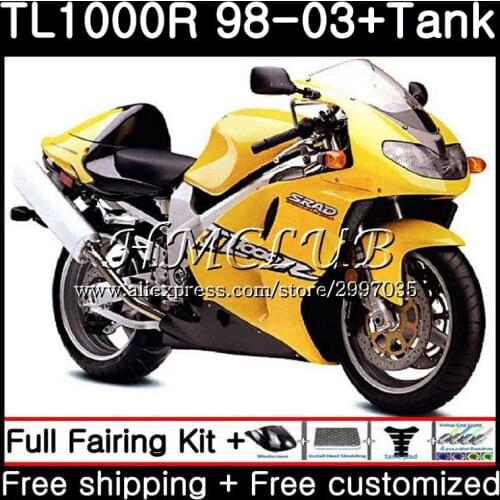 +Tank For SUZUKI TL1000R 1998 1999 2000 2001 2002 2003 38HC.13 TL1000 R Gloss Yellow TL 1000 R 1000R 98 99 00 01 02 03 Fairings