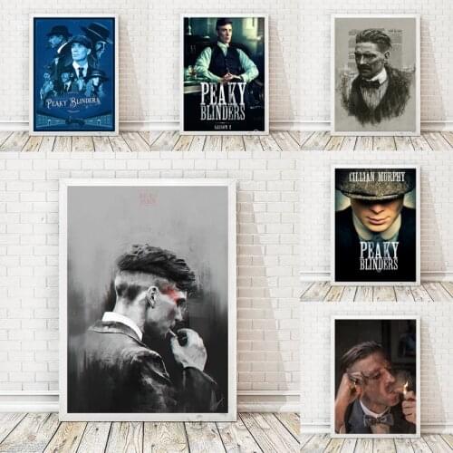 British High Score Crime Drama Peaky Blinders Poster Hight Quality Retro Painting Home Decor Wall Art Room Wall Decor